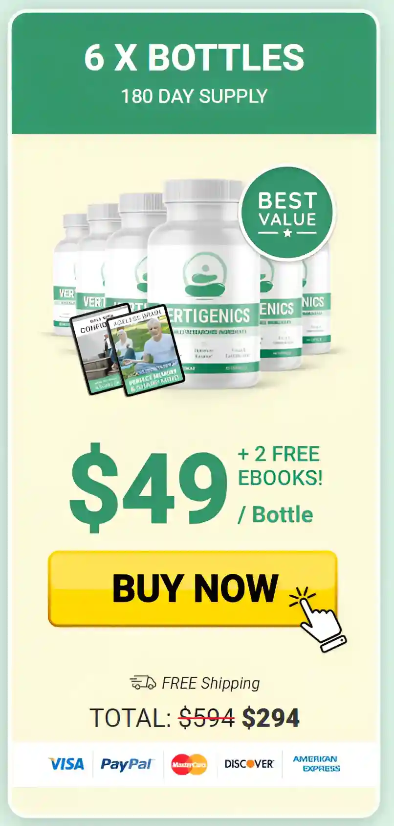 VertiGenics 6 bottle pricing